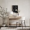 Transitional Reeded Writing Desk With Drawer - Oak - Image 10