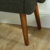 Modern Living Room Bench With Looped Yarn Fabric And Rubber Wooden Legs - Green - Image 8