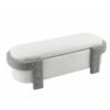 Large Versatile Storage Ottoman Bench: Spacious, Durable, Stylish - White / Light Gray - Image 17