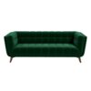 Addison - Large Velvet Sofa - Dark Green / Green - Image 8