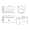 Alice - 36" Bathroom Vanity With Sink, Large Storage Wall Mounted Floating Bathroom Vanity For Modern Bathroom, One-Piece Sink Basin Without Drain And Faucet - Gray / White - Image 10