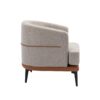 Modern Two-Tone Barrel Chair, Upholstered Round Armchair For Living Room Bedroom Reading Room - Burnt Orange - Image 19