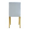 Exquisite 4 Dining Chairs Set With Metal Legs And Comfortable Sponge Filling - Light Gray - Image 8