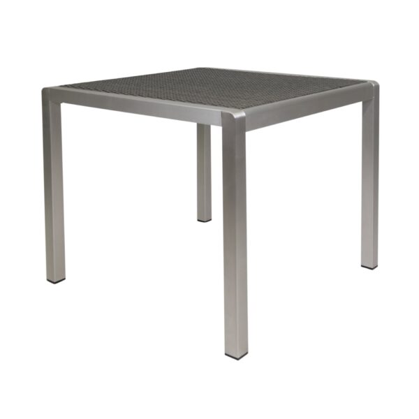 Fizz - Outdoor Square Dining Table With Aluminum Frame - Gray / Silver