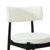 Mid Century Modern Dining Chairs With Unique Open Back And Upholstered Curved Backrest - Black / Beige - Image 6