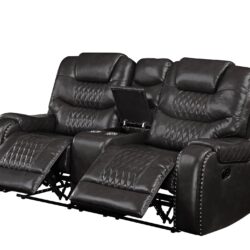 Braylon - Recliner Loveseat With Cupholder Console - Brown
