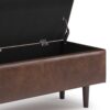 Shay - Mid Century Rectangular Storage Ottoman - Distressed Chestnut Brown - Image 5