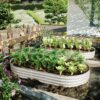 Heavy Duty Galvanized Raised Garden Bed Kit For Vegetables Flowers & Herbs Rust Resistant - Silver - Image 4