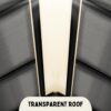Modern Resin Plastic Storage Shed 6X8Ft For Backyard Garden Tool Storage - Black / Gray - Image 9
