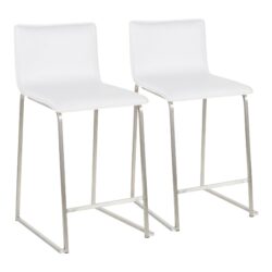 Mara - Contemporary Counter Stool (Set of 2) - White