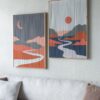 Rectangular Tassel Print Wall Art, Home Decor For Living Room Bedroom Office Hallway - Multicolor - Image 8