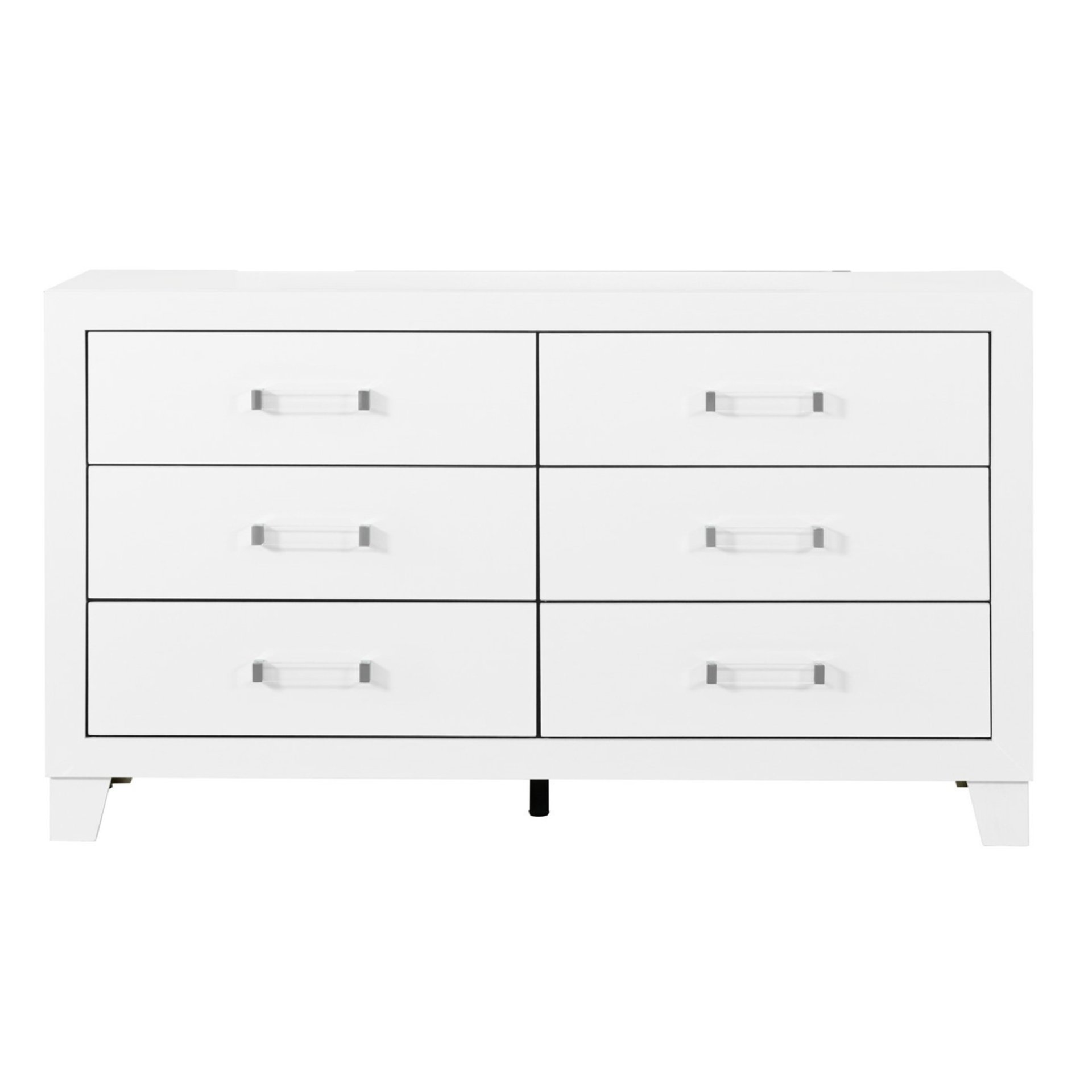 Omoda - 5 Pieces Full Bedroom Set With LED Accent Lighting - White - Image 3