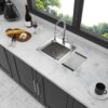 Modern Stainless Steel 15" Drop In Kitchen Sink Workstation With Accessories - Brushed Nickel - Image 2