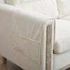 Comfortable Solid Wood Three-Seater Sofa, Soft Cushions, Durable And Long-Lasting, Sofa Couch For Living Room - Beige - Image 7