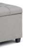 Sienna - Storage Ottoman Bench - Dove Gray - Image 4