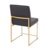 Fuji - Contemporary High Back Dining Chair (Set of 2) - Gold / Black - Image 4