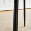 Modern Dining Chair (Set of 2) Fabric Upholstered With Black Metal Legs, Home And Bedroom Use - Gray - Image 8