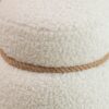 Snowman Stool With Greig Plush Cushion, Playful And Cute Design For Any Space - White - Image 10