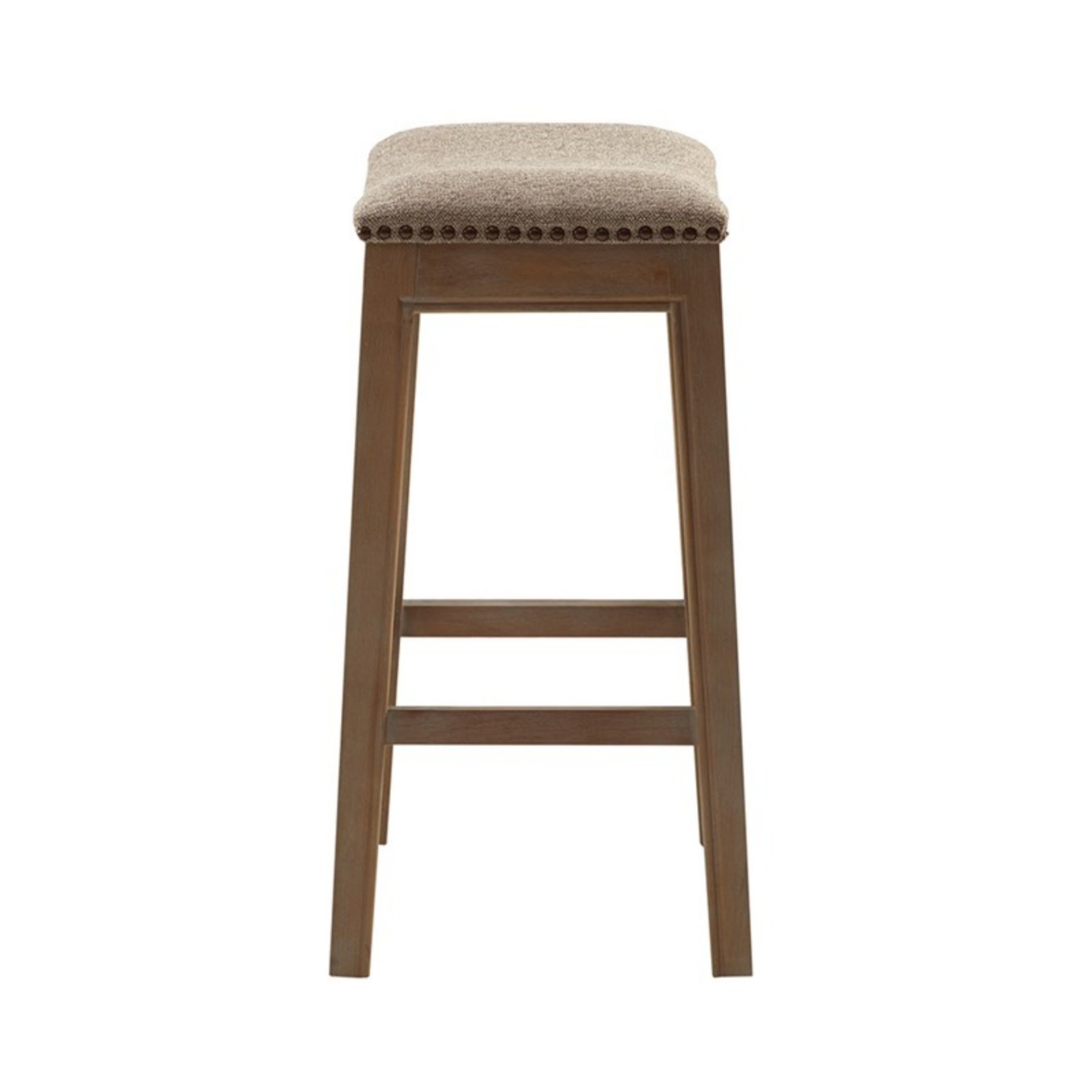 Saddle Counter Stool With High Density Foam - Linen - Image 5