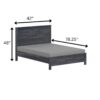 Albany - Twin Bed Frame With Headboard, Heavy Duty Modern Rustic Design - Gray - Image 6