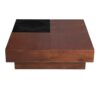 Italian Retro Inspired Acacia Wood Storage Coffee Table - Brown / Black - Image 8
