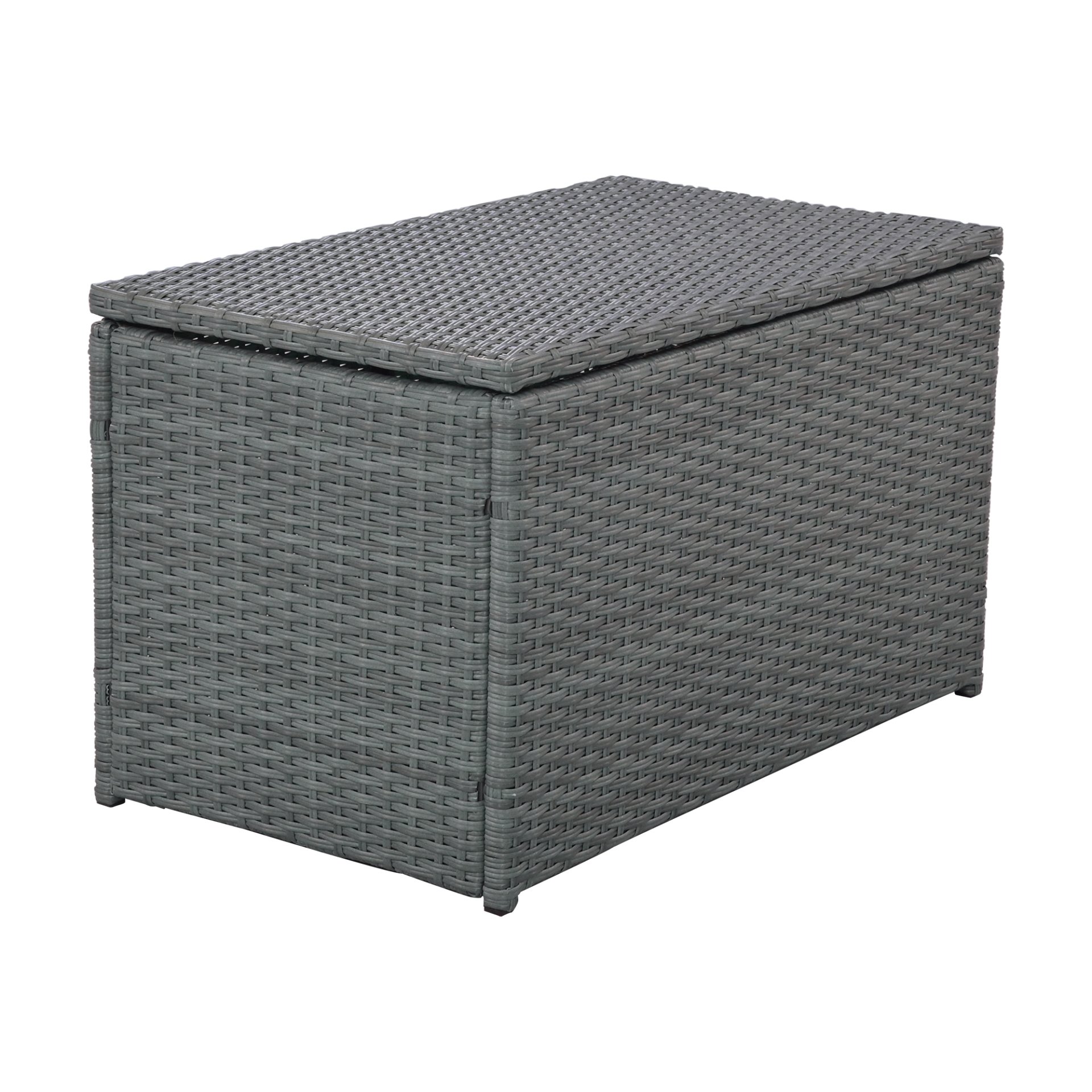 10 Piece Outdoor Sectional Half Round Patio Rattan Sofa Set, Wicker Conversation Furniture Set For Free Combination - Blue - Image 23