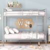 Full Over Full Metal Bunk Bed - Sliver - Image 7