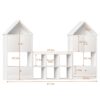 Versatile Children's Bookshelf With House-Shaped Design Multifunctional Storage - White - Image 3