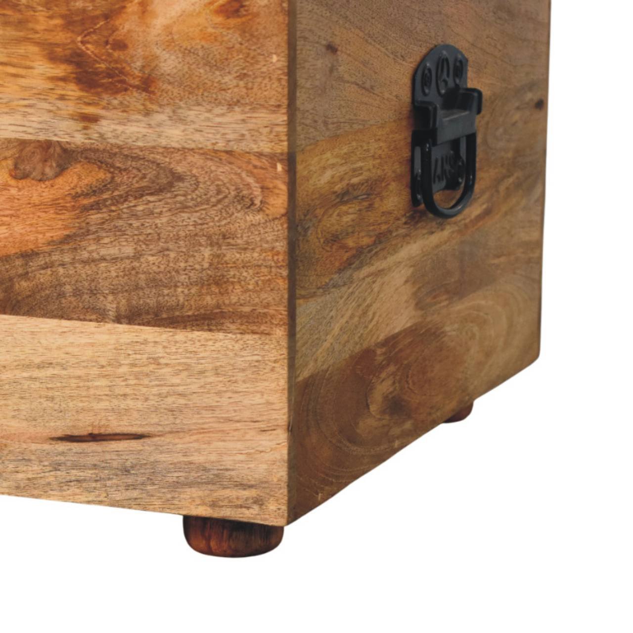 Buffalo - Hide Leather Storage Trunk - Beige / Brown - Image 9