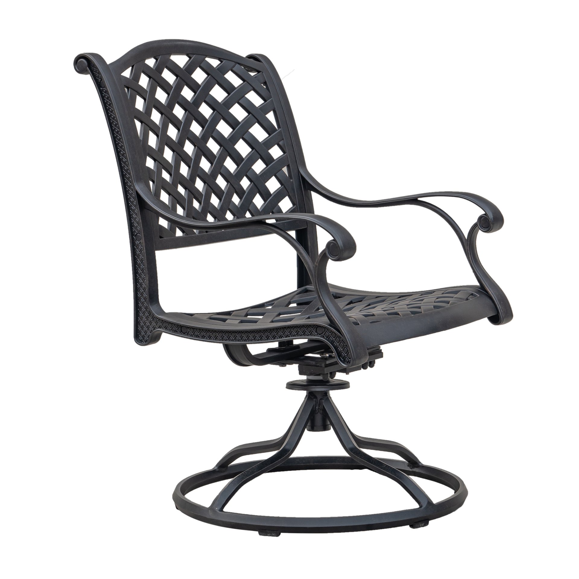 Durable Outdoor Dining Swivel Rockers With Cushions (Set of 2) - Sandstorm - Image 3