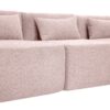 Modern Upholstered L Shape Sofa With 2 Chaise Lounges And Five Back Pillows Boucle Fabric - Pink - Image 24