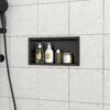 13" X 7" Stainless Steel Shower Niche With Seamless Waterproof Design - Gunmetal Black - Image 6