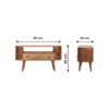 Mini Rounded Entertainment Unit - Oak - Image 3