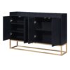 Modern Sideboard Elegant Buffet Cabinet With Large Storage Space For Dining Room, Entryway - Black - Image 10
