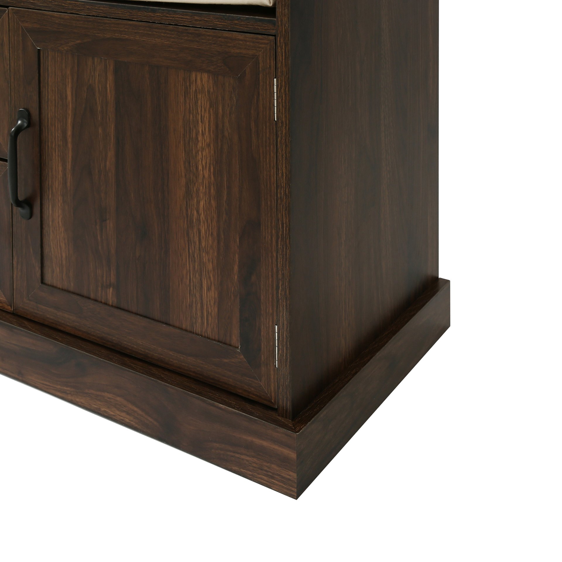 Hall Tree With 3 Hooks, Coat Hanger, Entryway Bench, Storage Bench, 3 In 1 Design, For Entrance, Hallway Tiger - Brown - Image 11