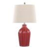 Rockwell - Contemporary Table Lamp (Set of 2) - Glossy Brick Red / Polished Nickel / Natural - Image 2