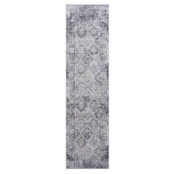 Payas - 2' X 8' Traditional Runner Rug - Gray / Blue