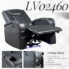 Alair - Leather Aire Power Motion Recliner With Bluetooth, Wireless Charger Cupholder - Dark Gray - Image 4