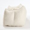 Comfortable Dual Beanbag Chair With High Resilience Foam Core For 2 People - Beige - Image 16