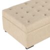 Convertible Folding Sofa Bed Ottoman With Memory Mattress And Tufted Design - Beige - Image 20