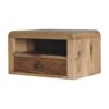 Chunky Floating Bedside Table - Brown - Image 8