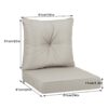 Outdoor Deep Seat Cushions For Patio Furniture Waterproof Set - Beige - Image 3