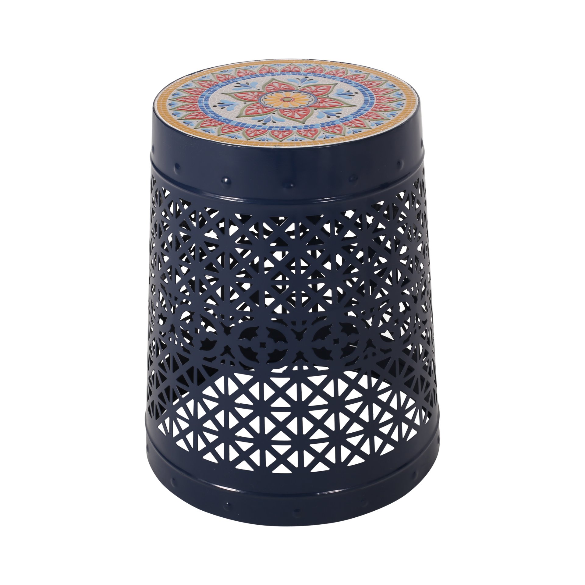 Cranbrook - Side Table With Tile Mosaic Top - Dark Blue - Image 6