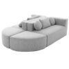 Boneless - Couch Modular Sectional Sofa With Deep Seating And Curved Design - Gray - Image 14