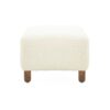 Elegant Ottoman Upholstered Footrest With Durable Polyester Blend And Solid Frame - White - Image 4