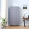 Lockers 18 Door With Lock For Employees, Storage Cabinet For Home Gym Office School Garage - Gray - Image 4