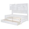 Full Size Daybed With 2 Drawers And All In One Cabinet And Shelf - White - Image 6