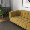 Addison - Large Velvet Sofa - Gold - Image 6