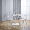 Dining Chair, Metal Leg, Plastic Seat (Set of 4) - White / Transparent - Image 4