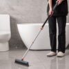 Adjustable Floor Brush With Squeegee Powerful Cleaner For Concrete, Tile, Bathrooms, Kitchens, Garages, And Pools - Black - Image 2